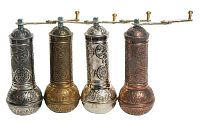 Кофемолка ручная ZAMAK большая серебристая расширенный низ
