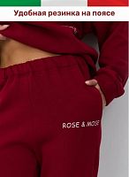 Костюм спортивный бордовый утепленный Rose&Mose RM104 оверсайз XL (р 50-52)