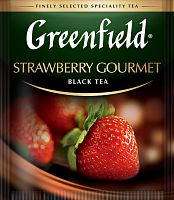 Чай в пакетиках Greenfield Strawberry Gourmet чёрный с добавками 100х1.5 г арт. 1138-10
