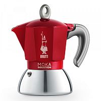 Гейзерная кофеварка Bialetti Moka Induction Red 2 чашки (90 мл.)