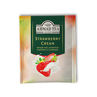 Чай черный Ahmad Tea Strawberry Cream (С ароматом клубники со сливками) 25 пак.*1,5гр.