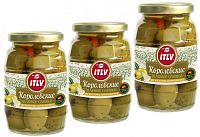Оливки маринованные без косточки ITLV 3 банки по 370 мл