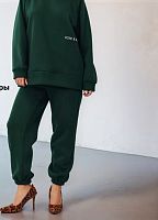 Костюм спортивный зеленый утепленный Rose&Mose RM101 оверсайз L (р 46-48)