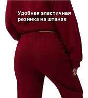 Костюм спортивный бордовый утепленный Rose&Mose RM104 оверсайз M (р 44-46)