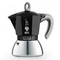 Гейзерная кофеварка Bialetti Moka Induction Black 4 cups (150 мл.)