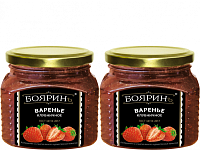 Варенье Бояринъ клубничное 300 гр  набор 2 банки