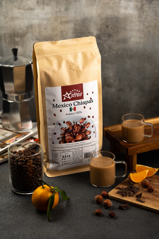 Кофе в зернах Astros Mexico Chiapas 100% арабика 1 кг