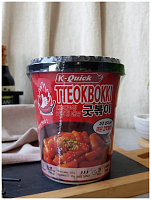 Рисовые палочки K-Quick токпокки с соусом Острый плюс Токи Поки 145 гр