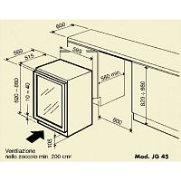 Винный шкаф Ip Industrie JG 45-6 A X