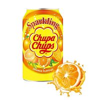 Газированный безалкогольный напиток Chupa Chups со вкусом апельсина, 345 мл