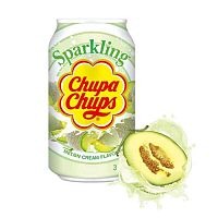 Газированный безалкогольный напиток Chupa Chups со вкусом дыня крем, 345 мл
