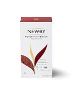 Чай NEWBY Шиповник и Гибискус 25 пакетиков фруктовый 75 гр.
