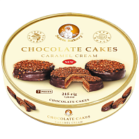 Пирожное Santa Bakery Chocolate Cakes шоколадное с карамельным кремом 215 гр