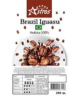 Кофе в зернах Astros Brazil Iguasu 100% арабика 250 гр