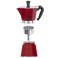 Гейзерная кофеварка Bialetti Moka Express EMOTION RED 3 порции красная СЛ