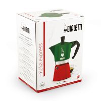 Гейзерная кофеварка Bialetti Moka Express Триколор на 6 чашек (240 мл)